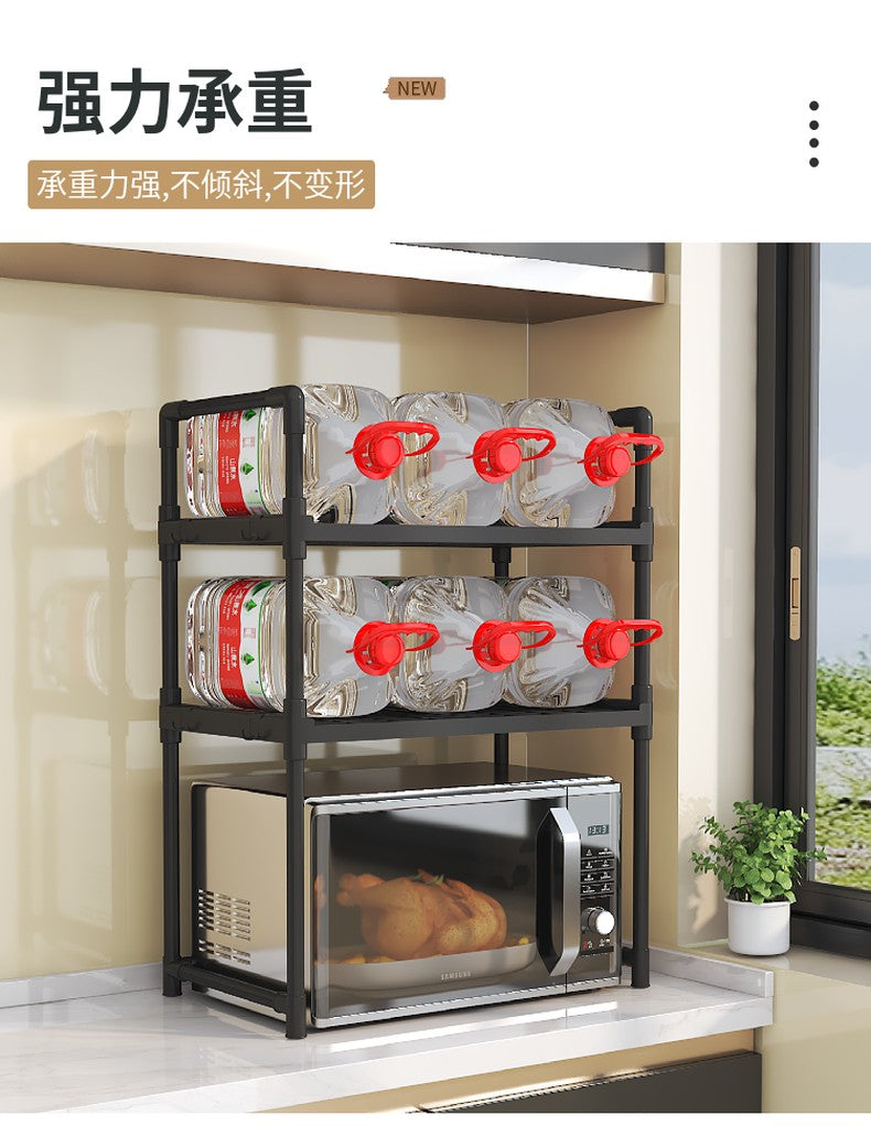 Microwave Heavy Duty 2 Layer Multifunction Shelves Tool Free Assembly