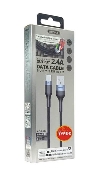 Remax Rc-064A 1Meter USB Type-C Charging Data Cable 2.4A Mobile