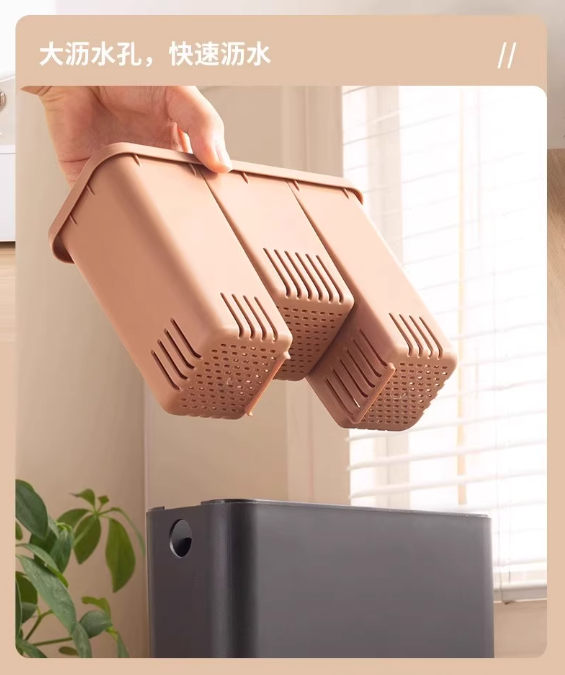 Screwless Chopsticks & Utensil Holder with Drainage & Power Patch Mount