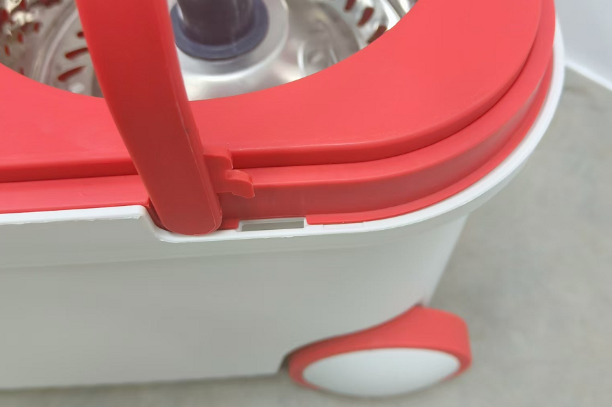 Detachable Rotating Floating Mop & ABS Bucket Set with 360° Swivel Head Thick Material With Pull Handle