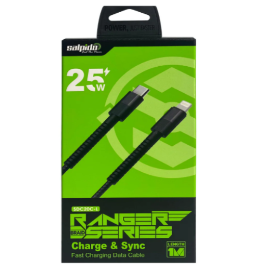 Salpido USB C To Lightning 25W 1M Fast Charging & Sync Cable 1 Year Warranty