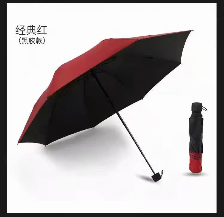 8 Bone High Quality Anti-UV Portable Foldable Rainy Or Sunny Umbrella With Cover