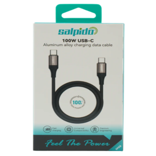 Salpido USB C To USB C 100W 1.2M Ultra Charge & Sync Cable 1 Year Warranty