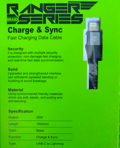 Salpido USB C To Lightning 25W 1M Fast Charging & Sync Cable 1 Year Warranty