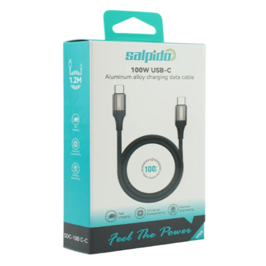 Salpido USB C To USB C 100W 1.2M Ultra Charge & Sync Cable 1 Year Warranty
