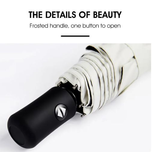 8 Thick Bone High Quality Anti-UV Portable Foldable Automatic Rainy Or Sunny Umbrella With Cover