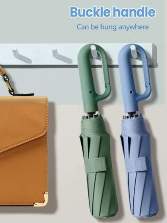 10 Double Bone High Quality Anti-UV Foldable Automatic Rainy Or Sunny Umbrella Buckle Handle With Cover