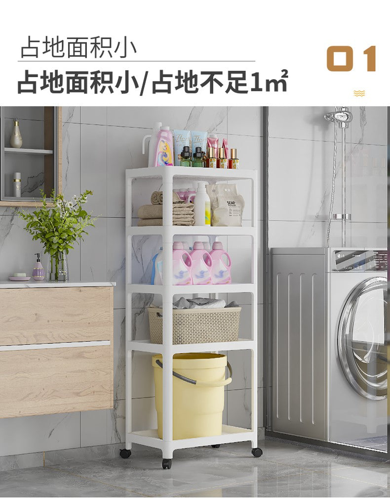 4 Layer Tool Free Assembly Multifunction Shelves With Roller Tool-free assembly