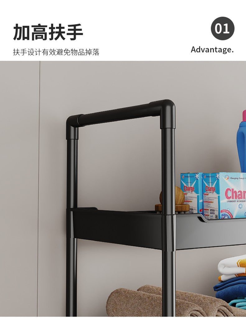 Tool Free Assembly 2 Layer Big Over Toilet Storage / Bathroom Shelves and Organizer With Hook