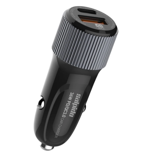Salpido 38W Car Charger QC3.0 +PD3.0 Dual USB Fast Charger With USB TO USBC 1M Cable 1 Year Warranty