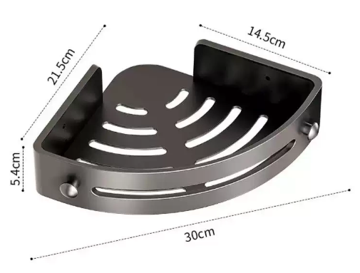 Triangular Corner Wall-Mounted Screwless Storage Basket 1099