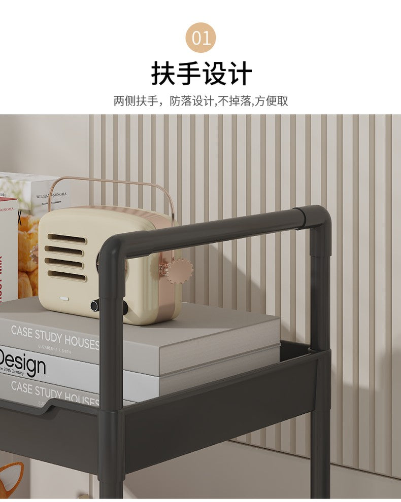 2 Layer (1 Layer Shelf + 1 Layer Basket) Dirty Clothes Hamper / Basket With Roller and Handle Tool Free Assembly