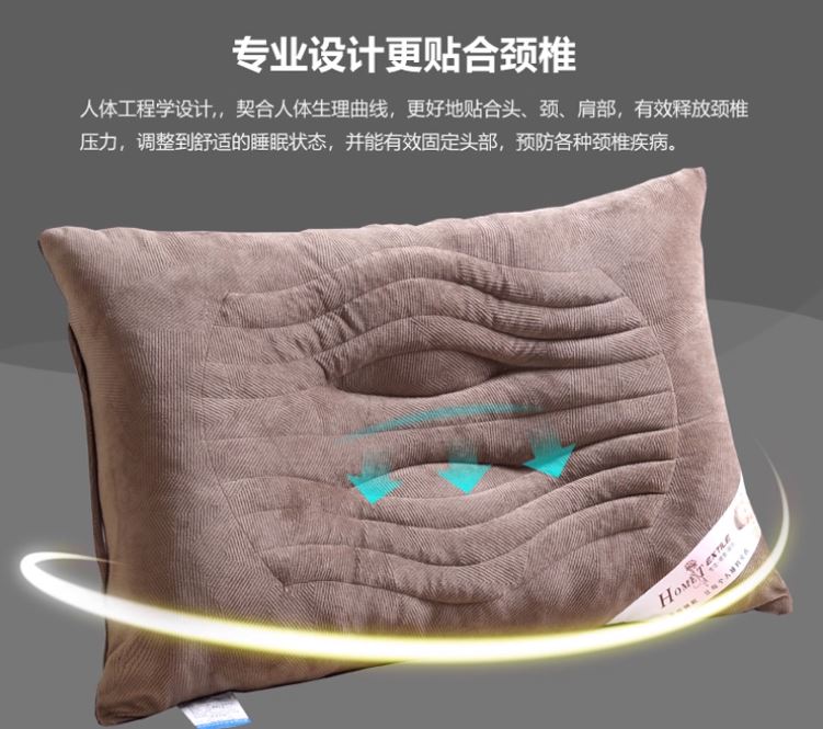 Luxury Hotel Collection 750g Negative Ion Pearl Cotton Contour Pillow Core