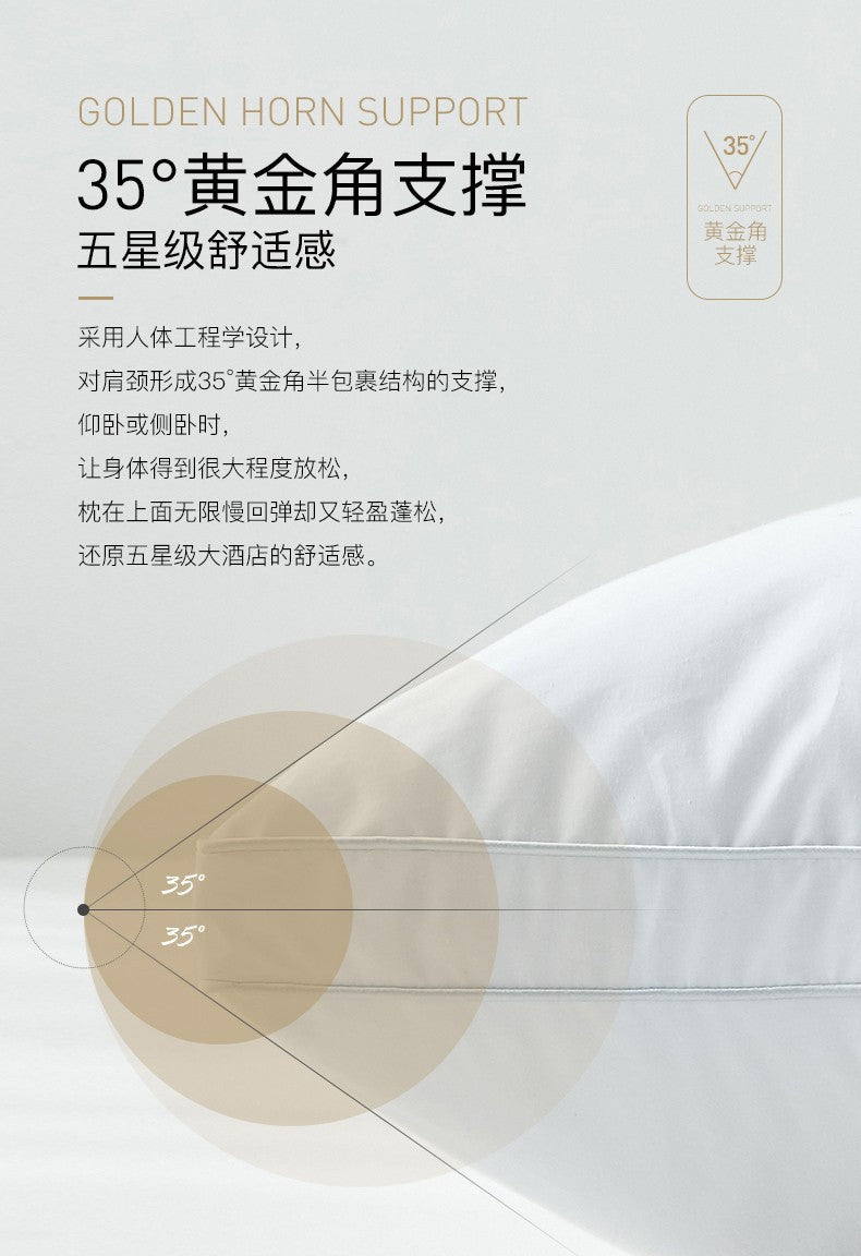 5 Star Hotel Quality 1500g Pure Feather Fiber 40x70 High Pillow