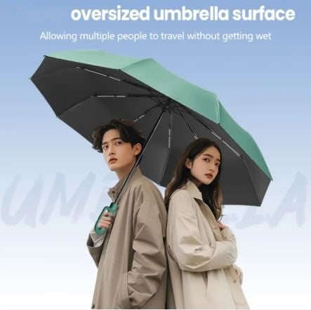 10 Double Bone High Quality Anti-UV Foldable Automatic Rainy Or Sunny Umbrella Buckle Handle With Cover