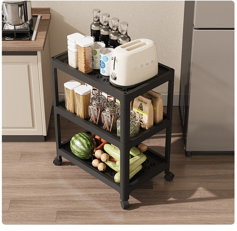 4 Layer Tool Free Assembly Multifunction Shelves With Roller Tool-free assembly