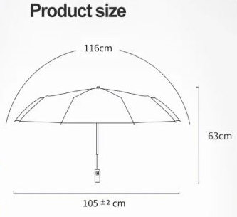 10 Double Bone High Quality Anti-UV Foldable Automatic Rainy Or Sunny Umbrella Buckle Handle With Cover