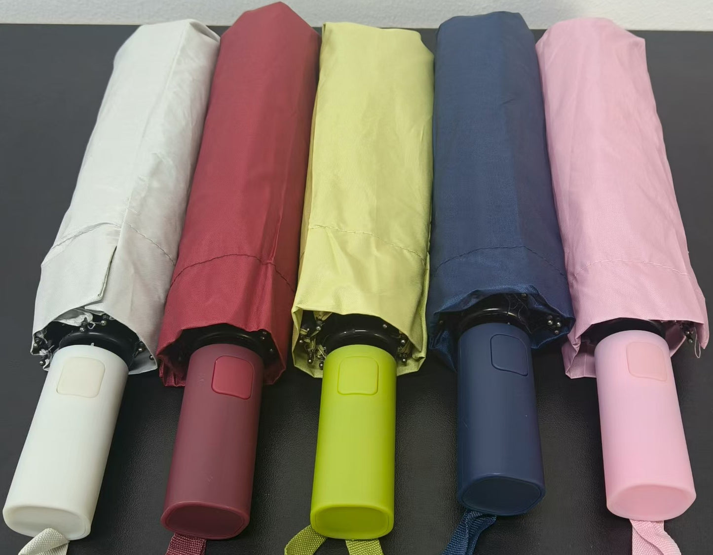 8 Thick Bone High Quality Anti-UV Portable Foldable Automatic Rainy Or Sunny Umbrella Flat Handle With Cover