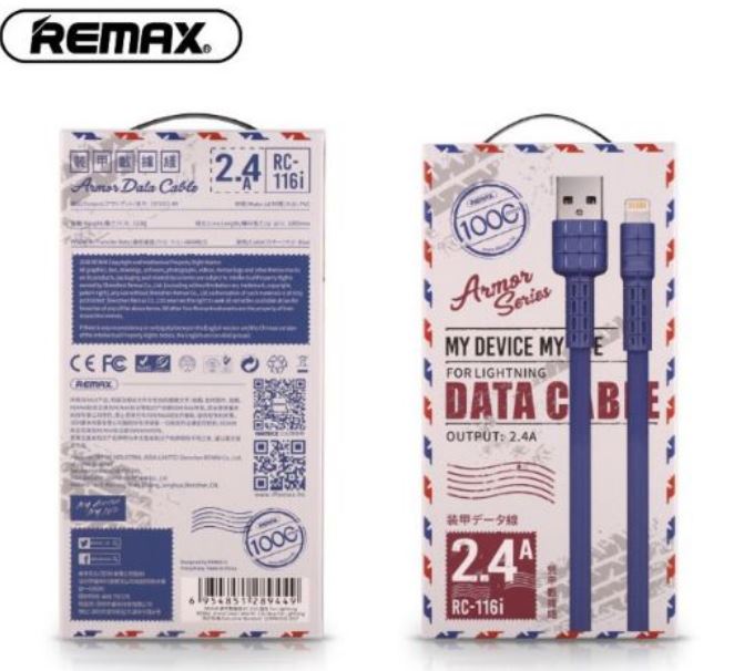 Remax Rc-116m 1Meter Micro USB Charging Data Cable 2.4A Mobile / IPCAM